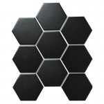 Hexagon big Black Matt (SBH4810) Керамическая мозаика Vidrepur